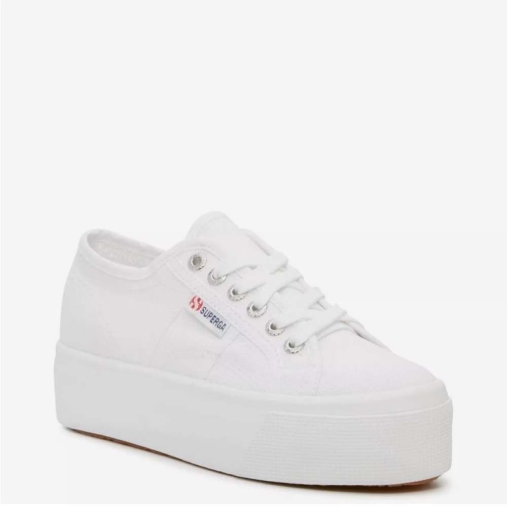 Superga White Platform Sneakers